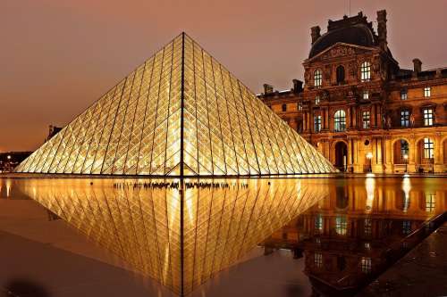 Louvre Pyramid Paris Tourism France Museum Arts