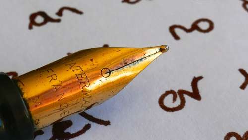 Macro Pen Paper Writing Ink Nib
