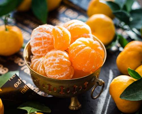 Mandarins Fruit Citrus Sunlight Food Tasty