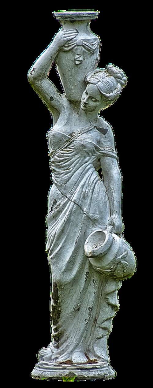 Manneken Woman Amphora Fountain Sculpture