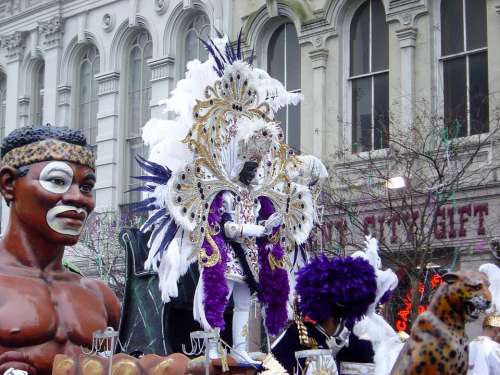 Mardi Gras Zulu King New Orleans Carnival Festive