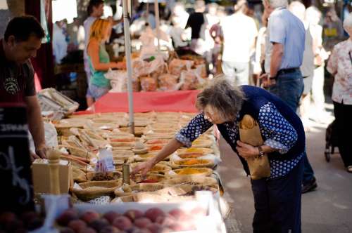 Market Old Elderly France Provence Elderly Woman