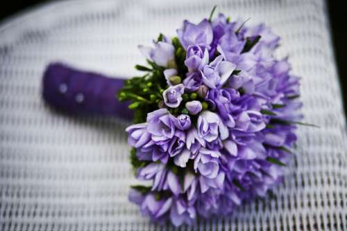 Marriage Flower Purple Flowers Bouquet Of Flowers