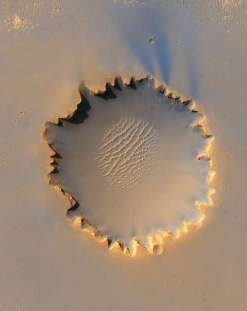 Mars Planet Crater Victoria Crater Impact Hole