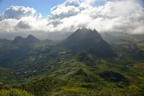 Mauritius Nature Hill Mountains Summer