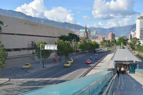 Medellin City Colombia Urban Landscape