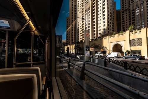 Metro Dubai Refletion Modern City Emirates
