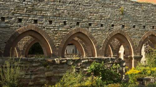 Middle Ages Ruin Monastery Building