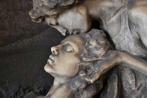 Milan Cemetery Sculpture Statues Bust Religion