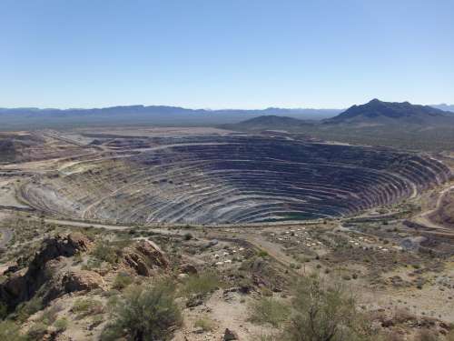 Mine Open Pit Mining Large Landscape Open Pit