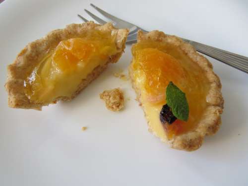 Minitarta Custard Tangerine Pastry Fruit