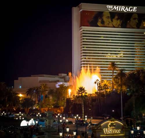 Mirage Las Vegas Fire Enhibit Landscape View