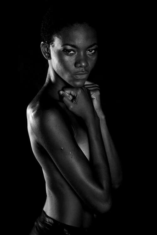 Model Woman Young Beautiful Black Black People