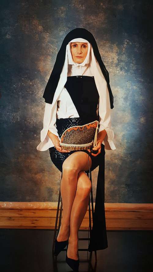 Monastery Woman Polaroid Photographer