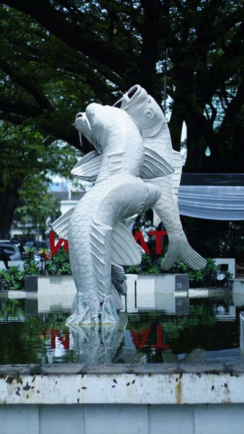 Monument Fish Bandung Architecture Statue City