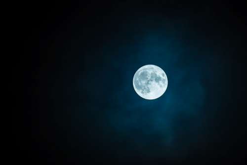 Moon Full Moon Sky Nightsky Lunar Moonlight View