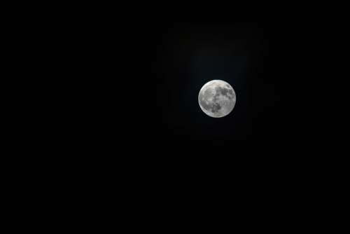 Moon Night Full Moon Moonlight Dark Sky Astronomy