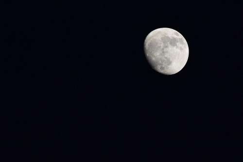Moon Increasingly Night Photograph Sky