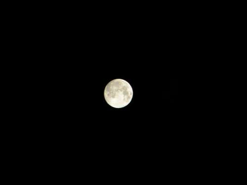 Moon Lunar Space Sky Night Full Astronomy Black