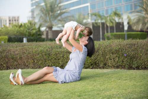 Mother Daughter Family Park Child Love Nature