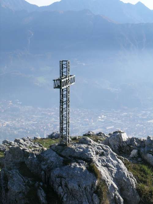 Mount Moregallo Cross Italy Top