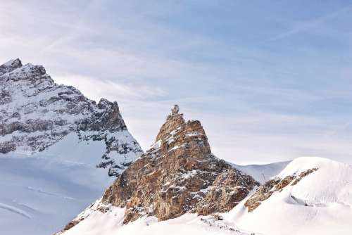 Mountain Jungfraujoch Swiss Peak Alpine Summit