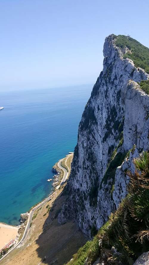 Mountain Sea View Landscape Blue Top Tourism