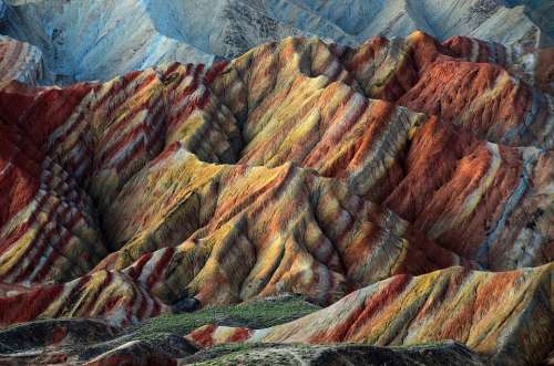 Mountains Death Valley Minerals Colorful Beautiful