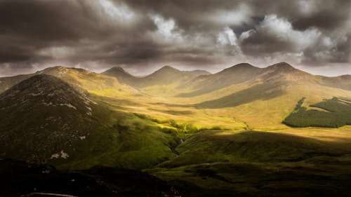 Mountains Valleys Plains Scenery Green Grass