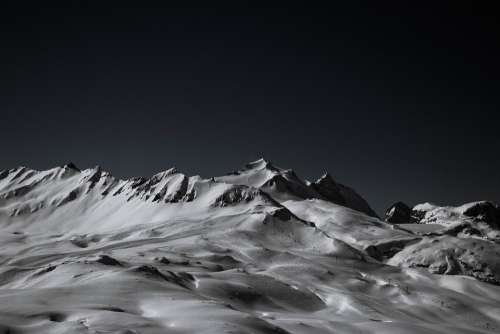 Mountains Snow Snow Mountain French Alps France