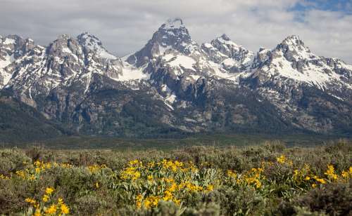 Mountains Range Landscape Scenic Nature Clouds