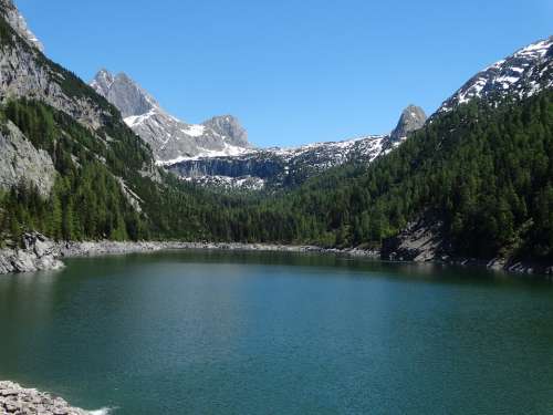 Mountains Lake Nature Landscape Waters Dolomites