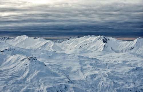 Mountains Snow Winter Snow Capped Clouds Weather