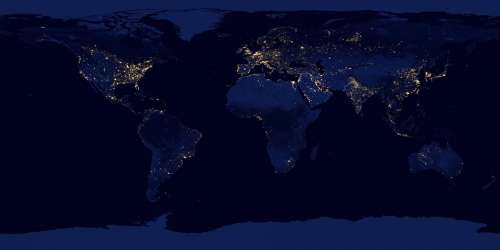 Nasa Earth Map Night Sky Cities Metropoles
