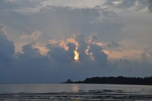 Nature Sea Sea Coast Sunset Marine Sunset Clouds