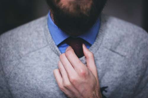 Necktie Tie Fashion Beard Male Hand People Adult