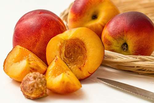 Nectarine Peach Fruit Deciduous Juicy Sweet