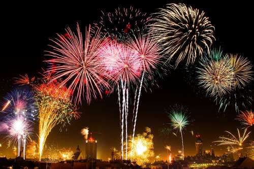 New Year'S Eve Fireworks Beacon Rocket Light