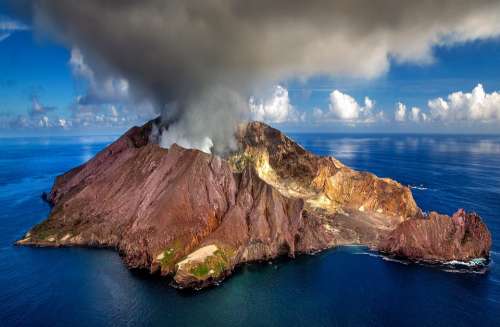 New Zealand Volcano Crater White Island Island