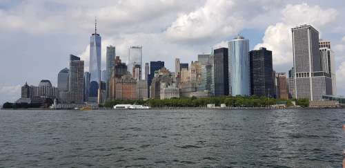Newyork Skyline Manhattan City Landscape America