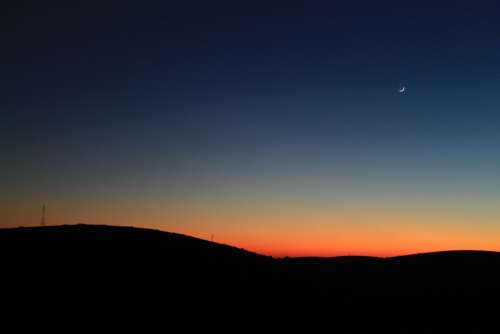 Night Dark Twilight Sky Sunset Panoramic Solar