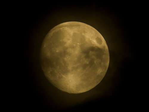 Night Moon Full Moon Moonlight Mood Gold Sky