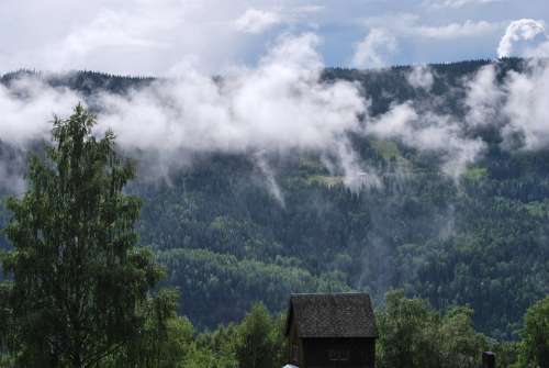 Norway Mountain Cloud Nature