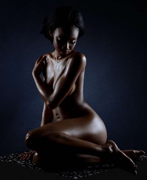 Nude Woman Sexy Black People Pose Erotic Skin