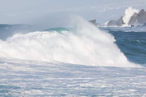 Ocean Flood Sea Wave Water Spray Vacations Surf