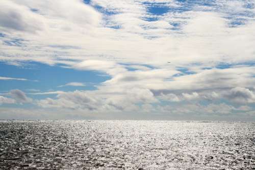 Ocean Seascape Sky Cloudscape Blue White Water