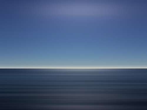 Ocean Sky Blue Calm Tranquil Horizon Vacation