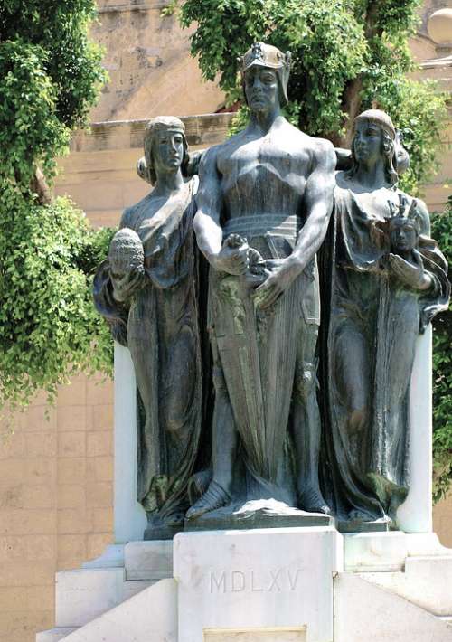Order Of Malta Malta Knight Monument Statutes