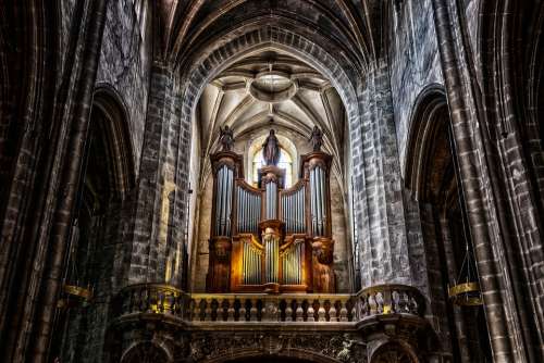 Organ Instrument Cathedral Church Church Organ