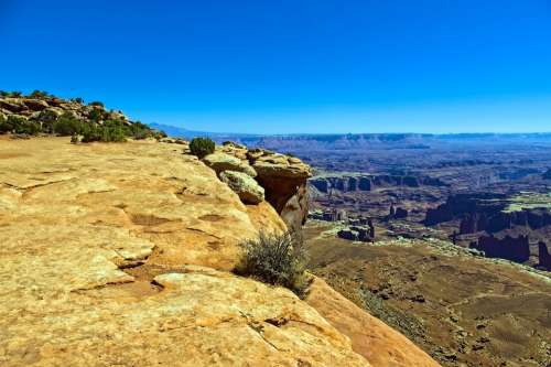 Overlooking White Rim Desert Rock Canyonlands
